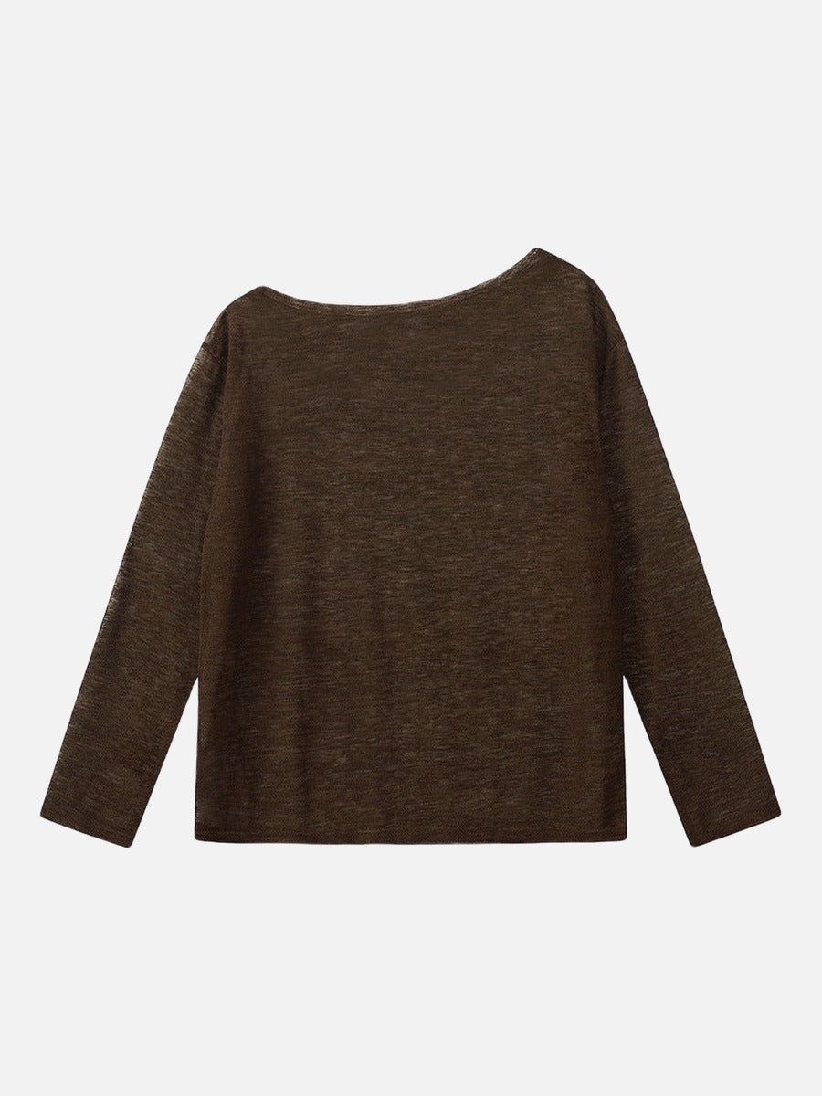 Top de manga larga gótico con cruz Luxhaven