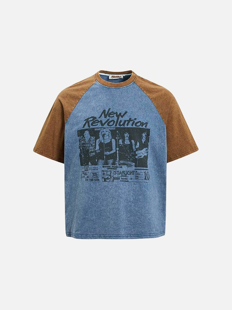 Camiseta Gráfica Vintage Nueva Revolución