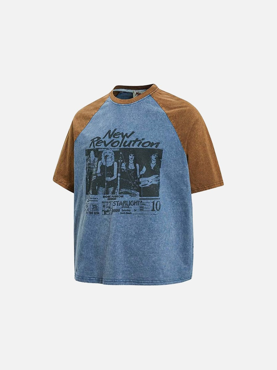 Camiseta Gráfica Vintage Nueva Revolución