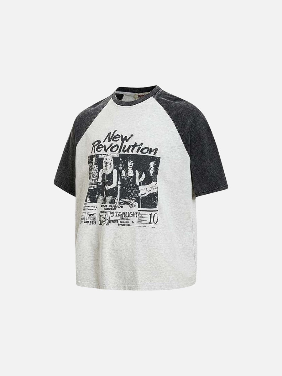 Camiseta Gráfica Vintage Nueva Revolución