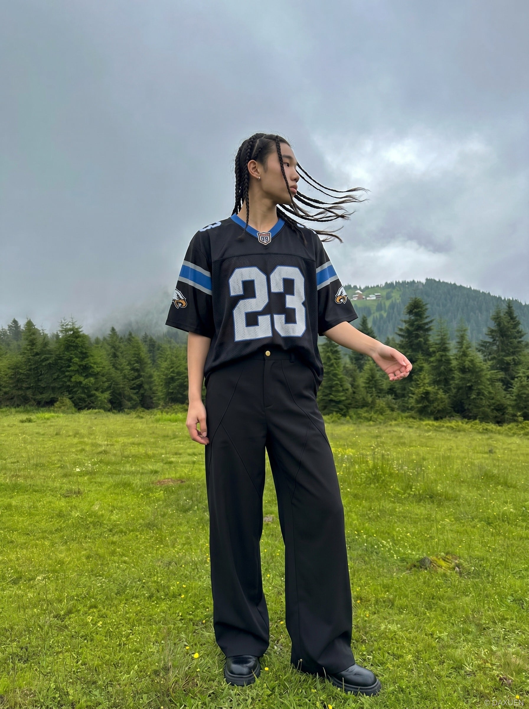Camiseta extragrande de punto con estampado 23