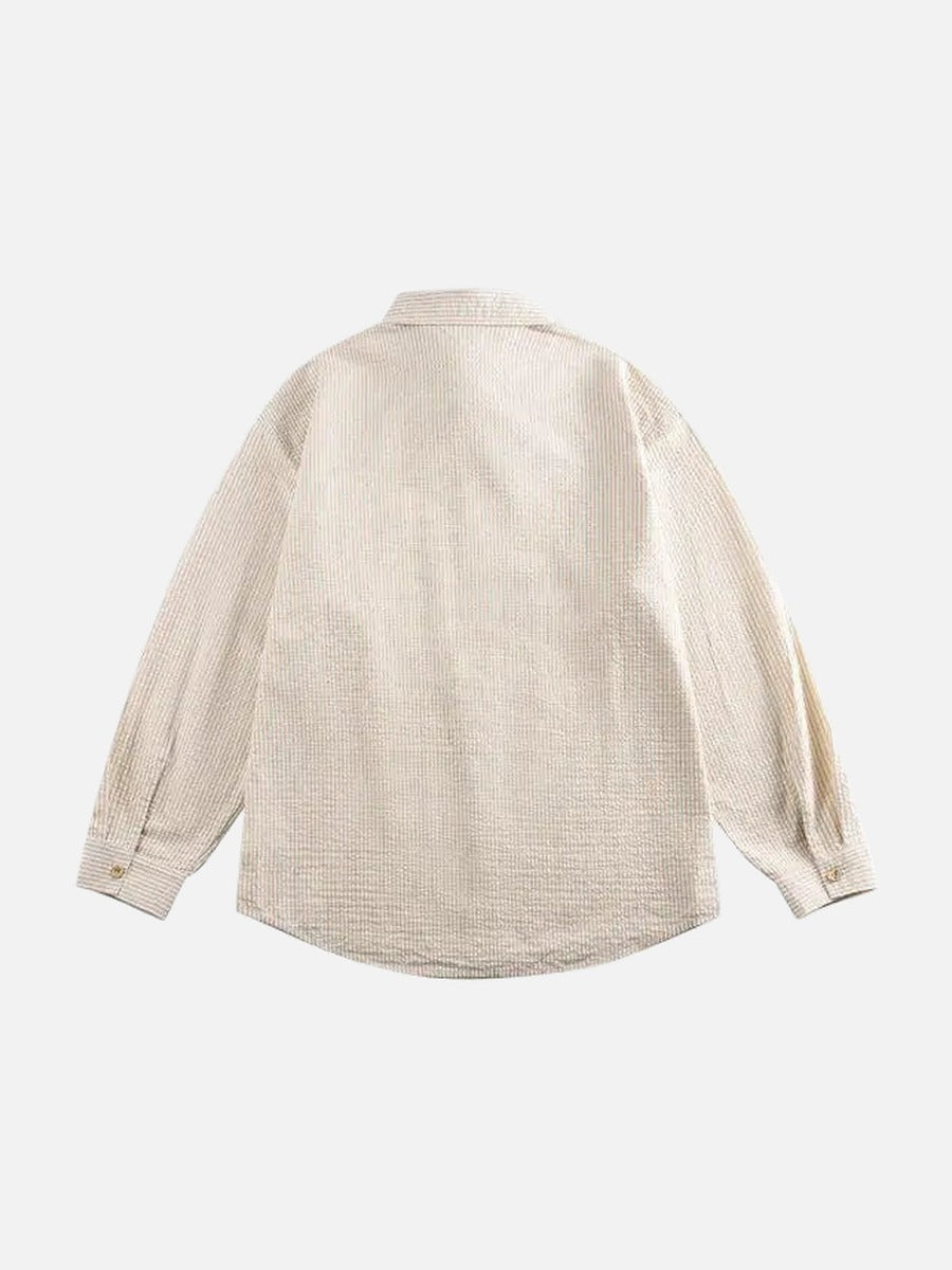 Oversized Striped Button-Down Shirt