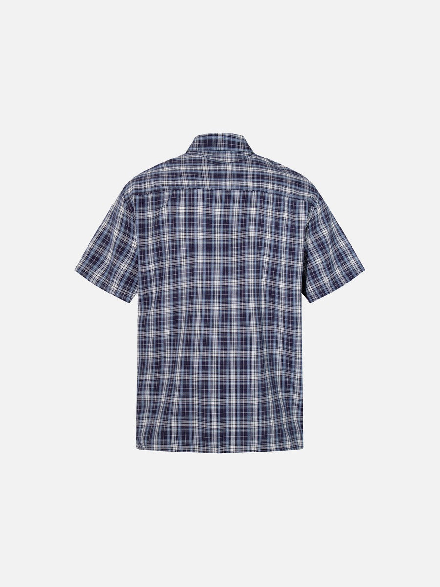 Camisa a cuadros con botones - Manga corta