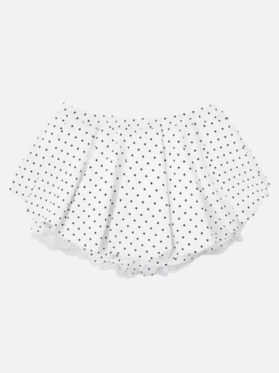 Polka Dot Ruffled Lounge Shorts