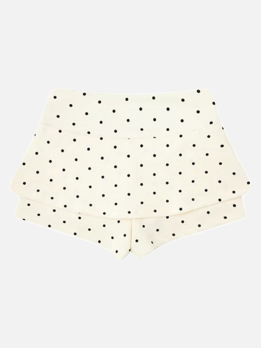 Polka Dot Skort with Fitted Shorts