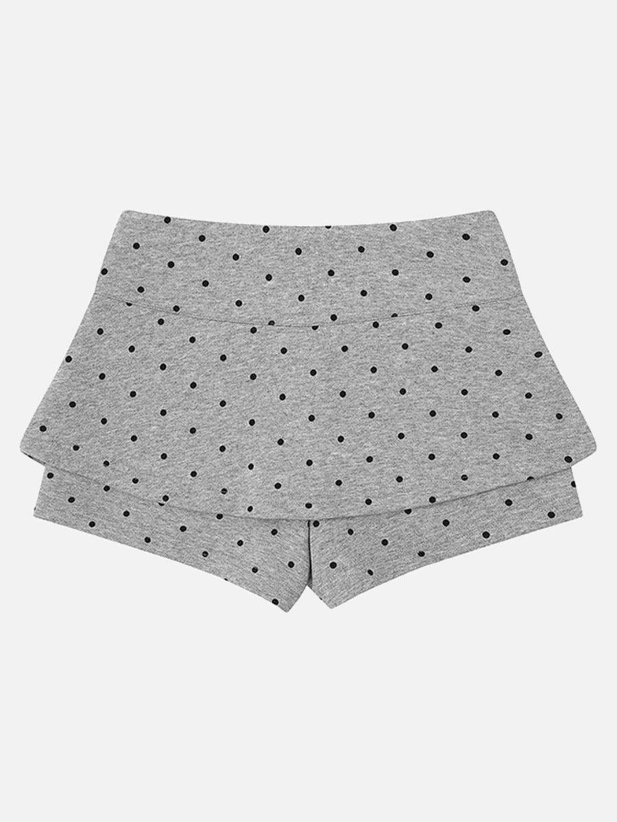 Polka Dot Skort with Fitted Shorts