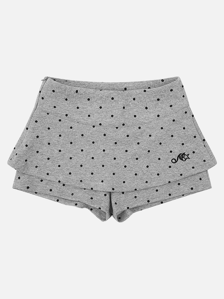 Falda pantalón de lunares con shorts ajustados