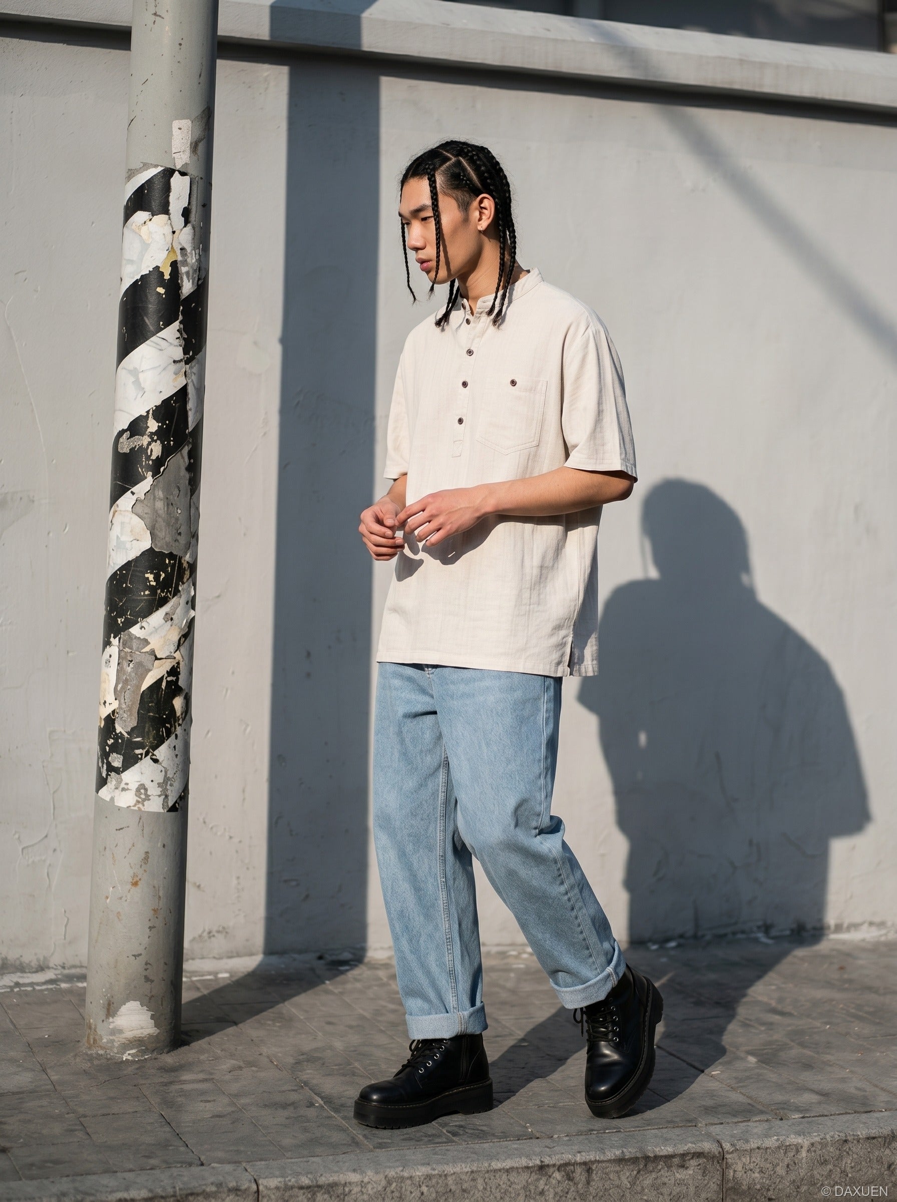Camisa Punk de Manga Corta
