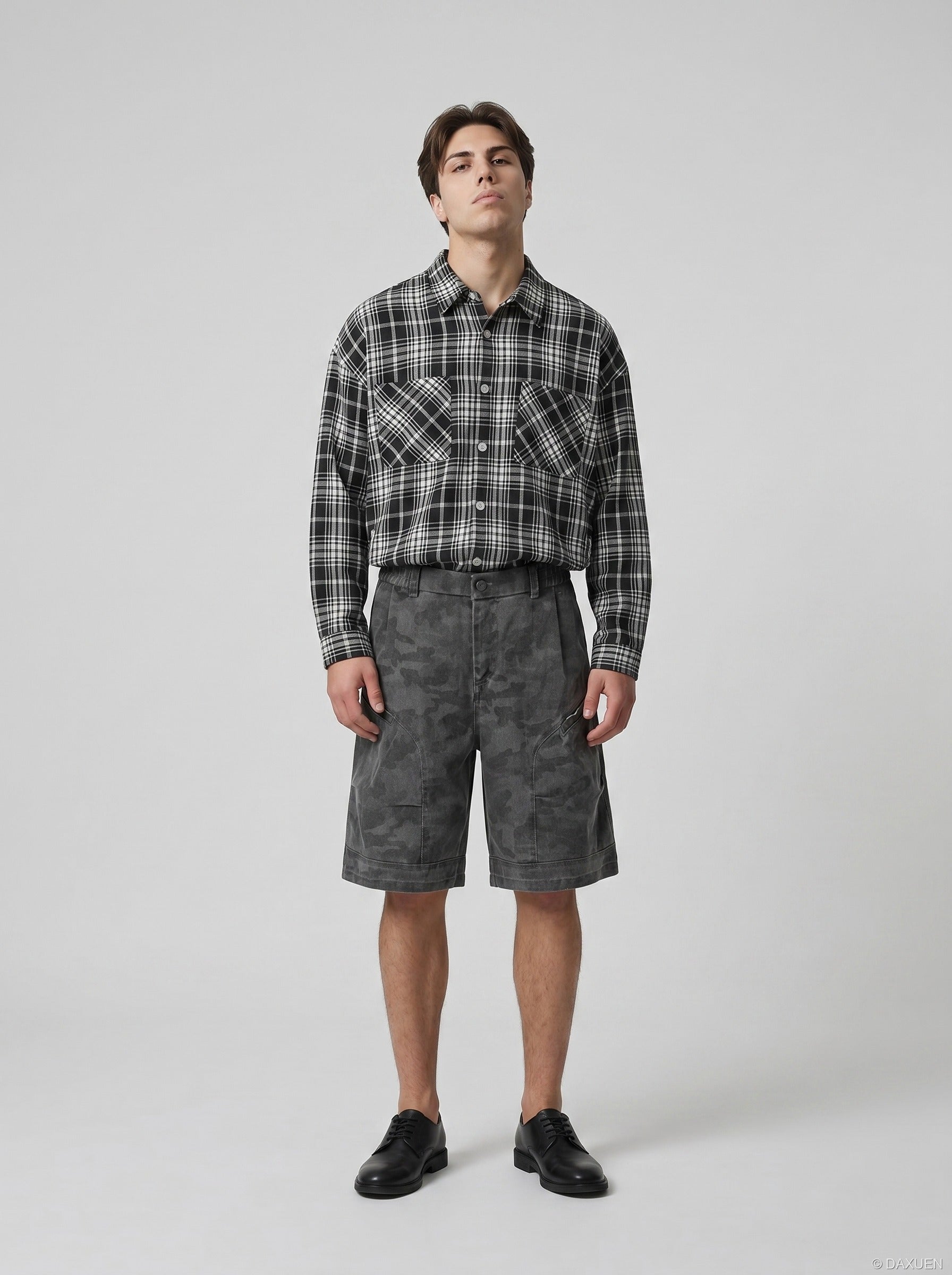 Pantalones cortos de camuflaje de ajuste relajado