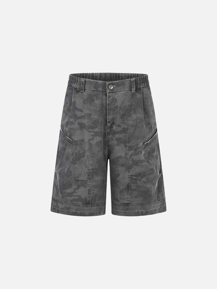 Pantalones cortos de camuflaje de ajuste relajado