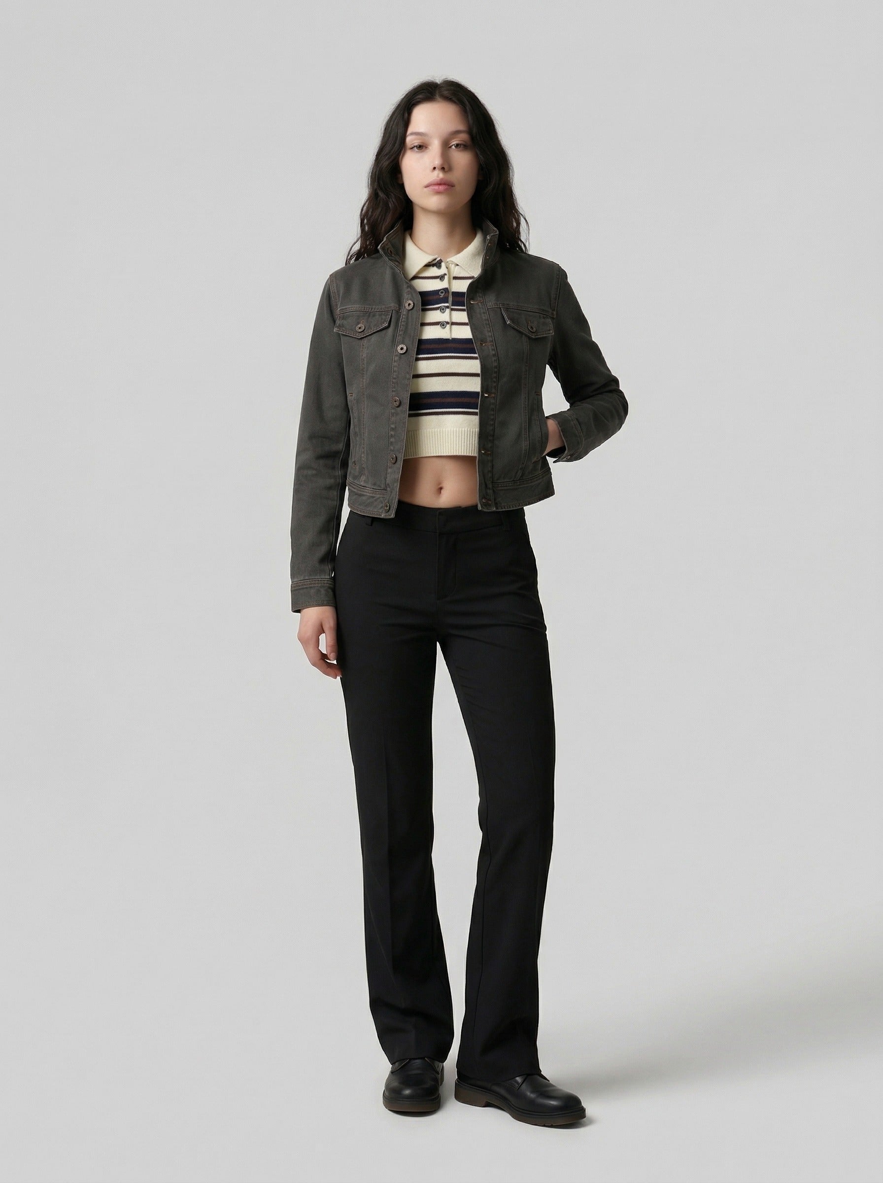 Chaqueta corta estilo retro