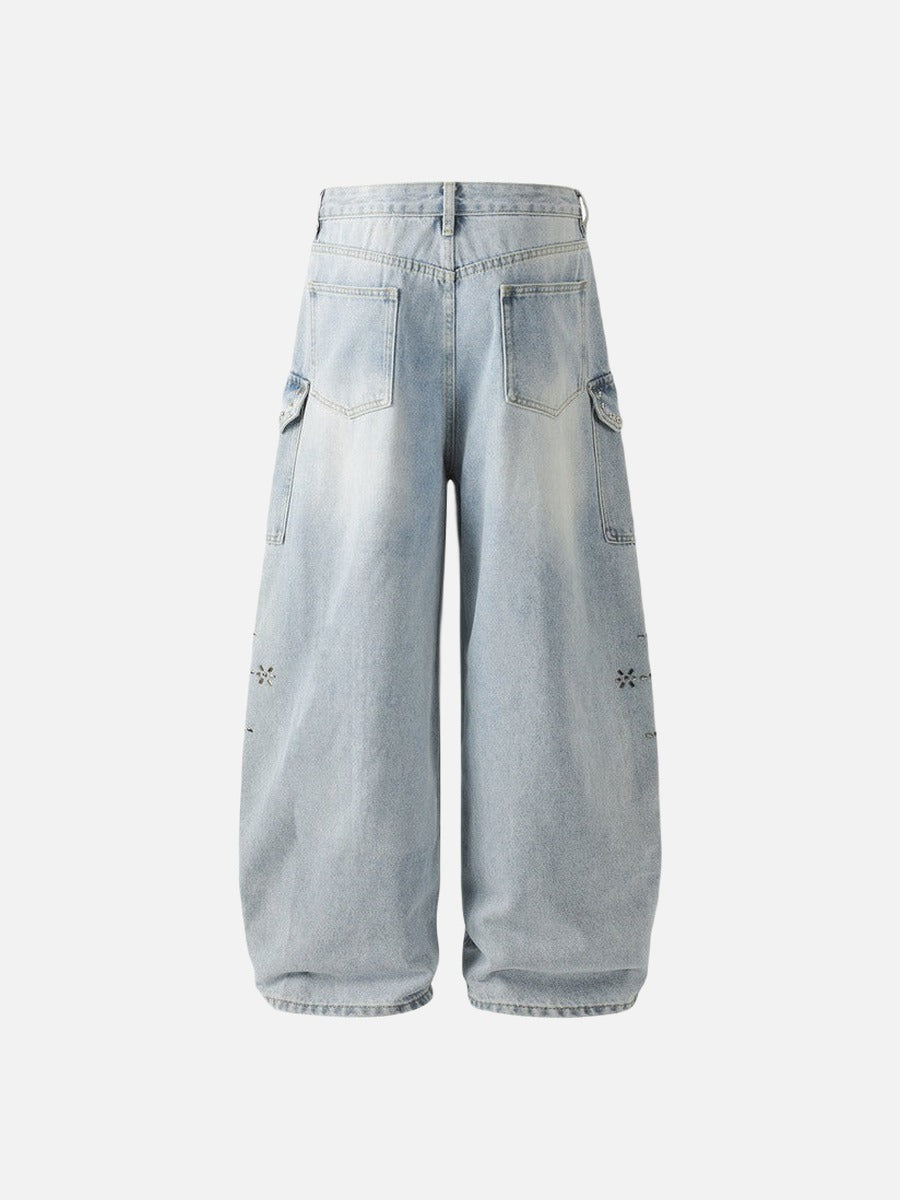Retro High-Waisted Wide-Leg Jeans