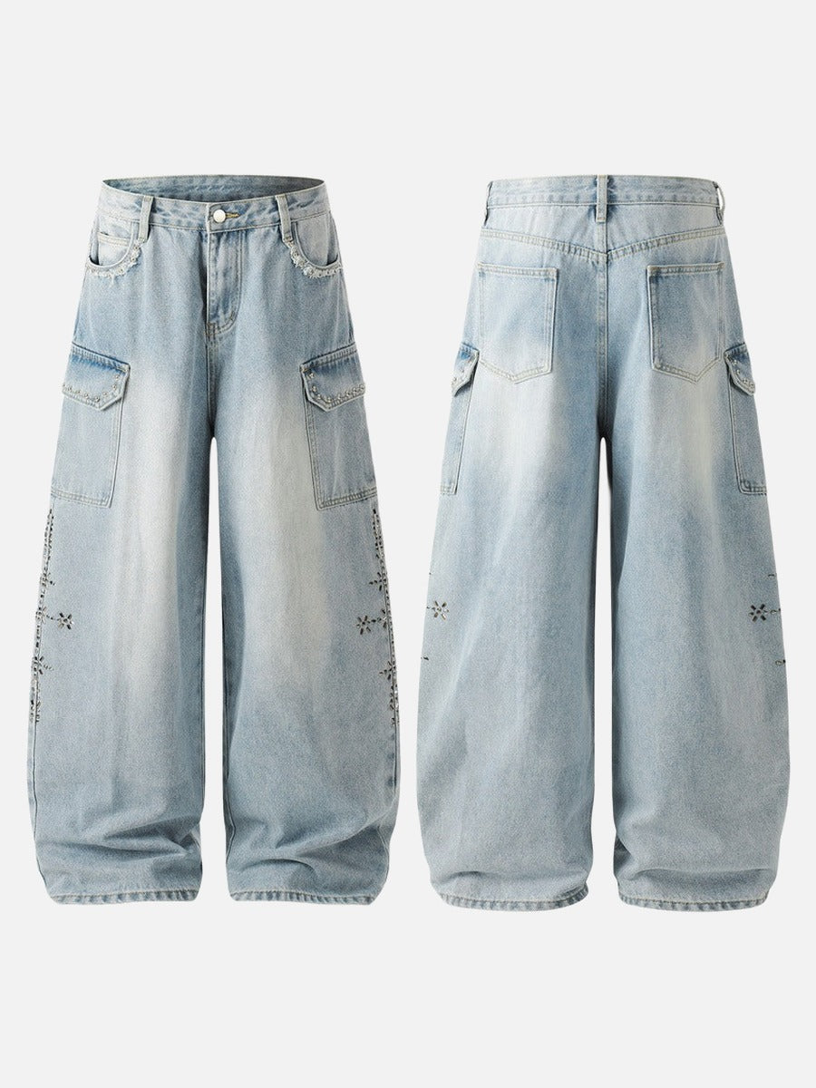 Retro High-Waisted Wide-Leg Jeans