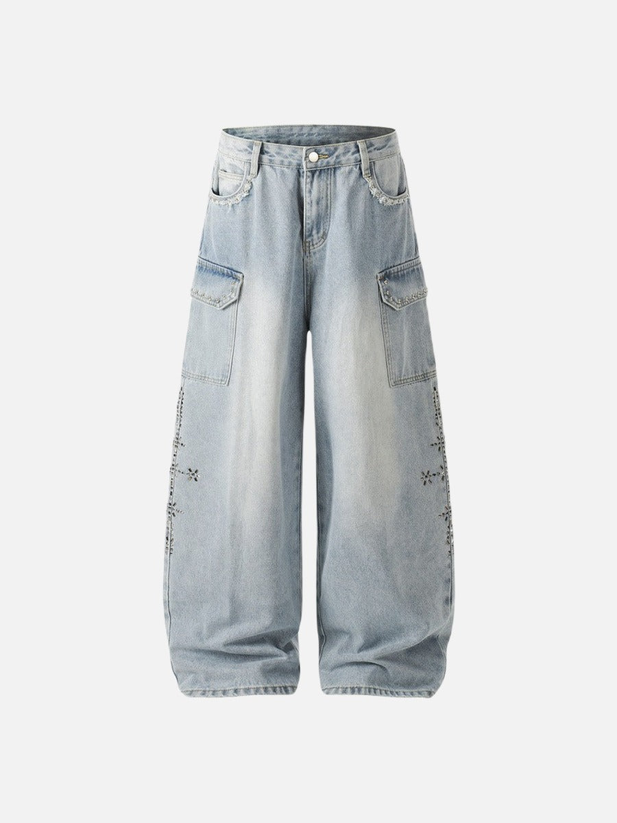 Retro High-Waisted Wide-Leg Jeans