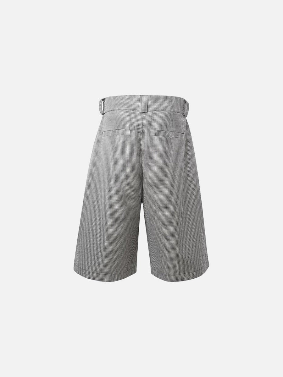 Pantalones cortos culotte anchos microcuadros retro