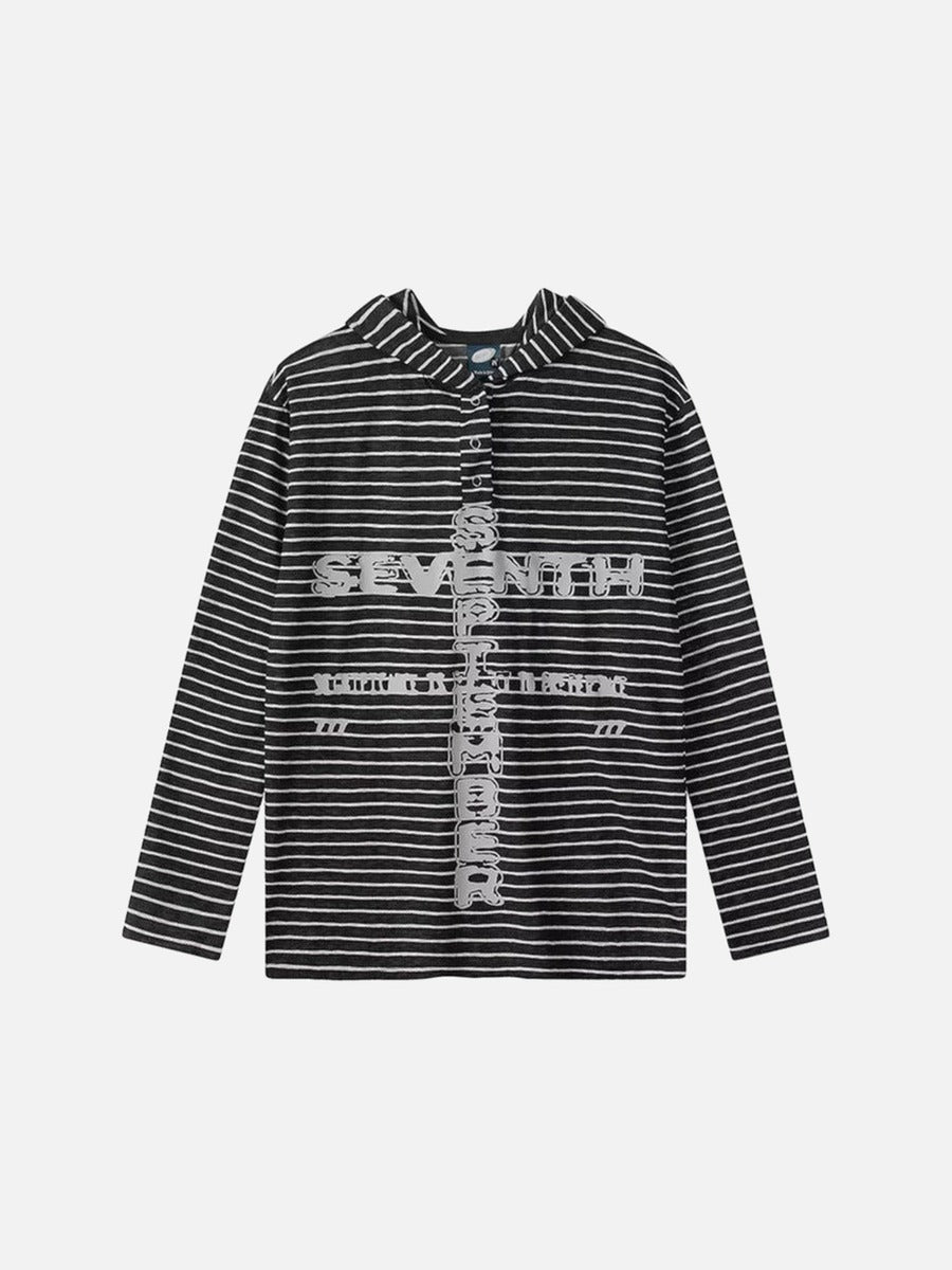 Camiseta con capucha a rayas Seventh September