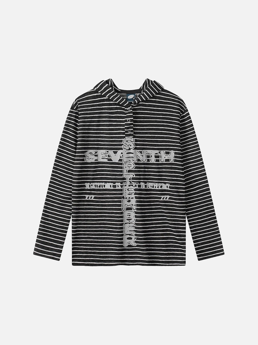 Camiseta con capucha a rayas Seventh September