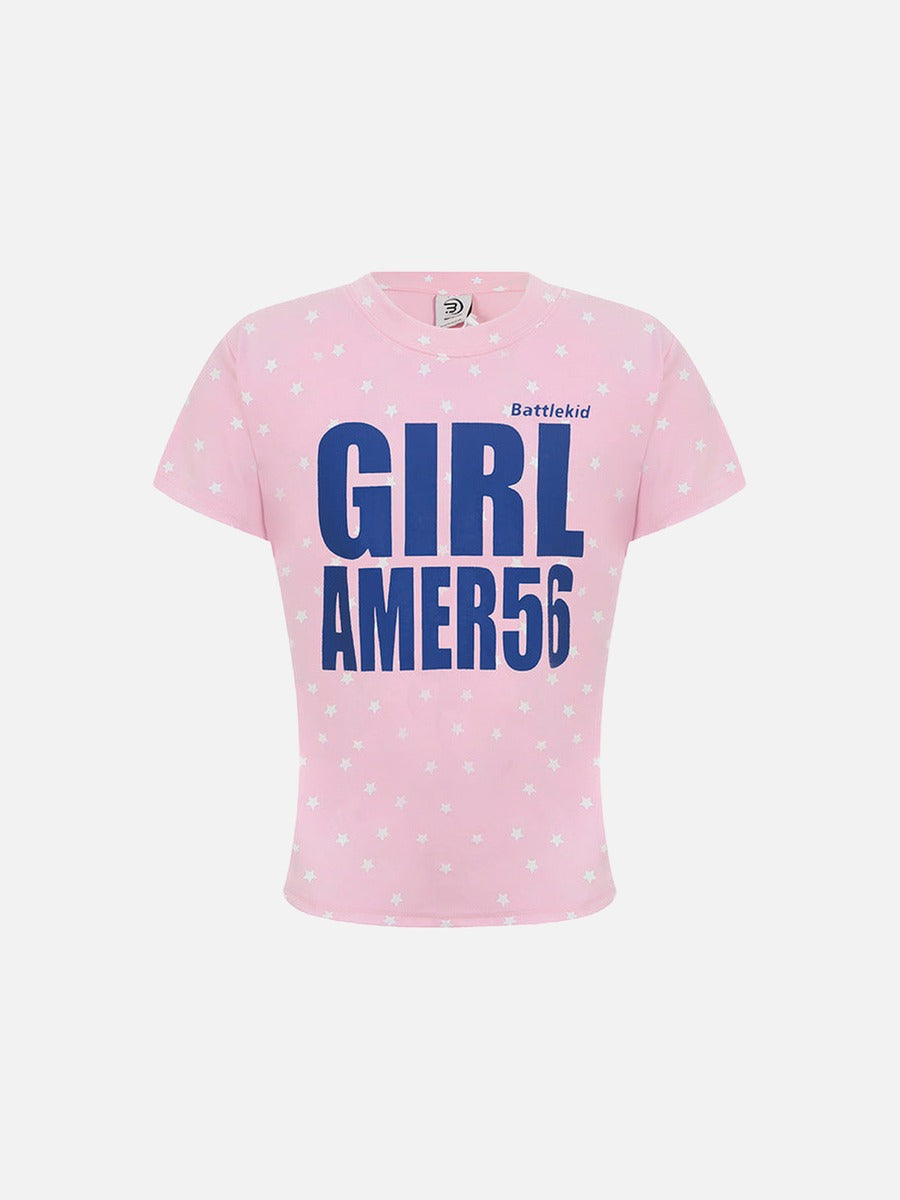 Star Print Crewneck Tee