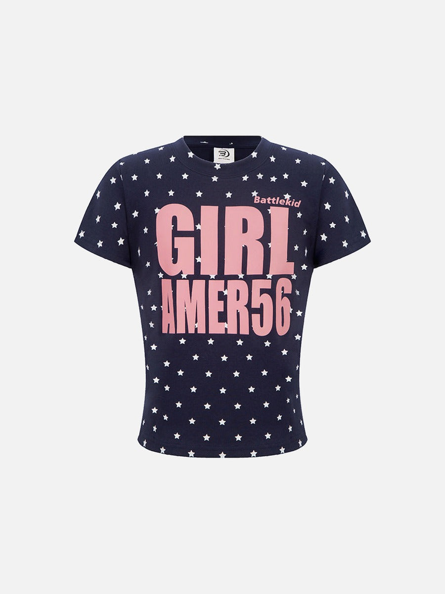 Star Print Crewneck Tee