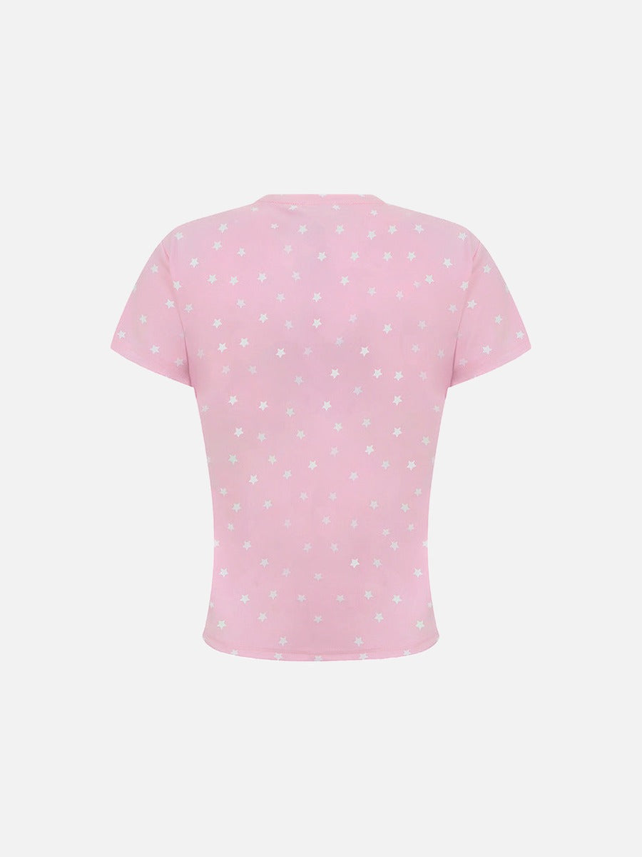 Star Print Crewneck Tee