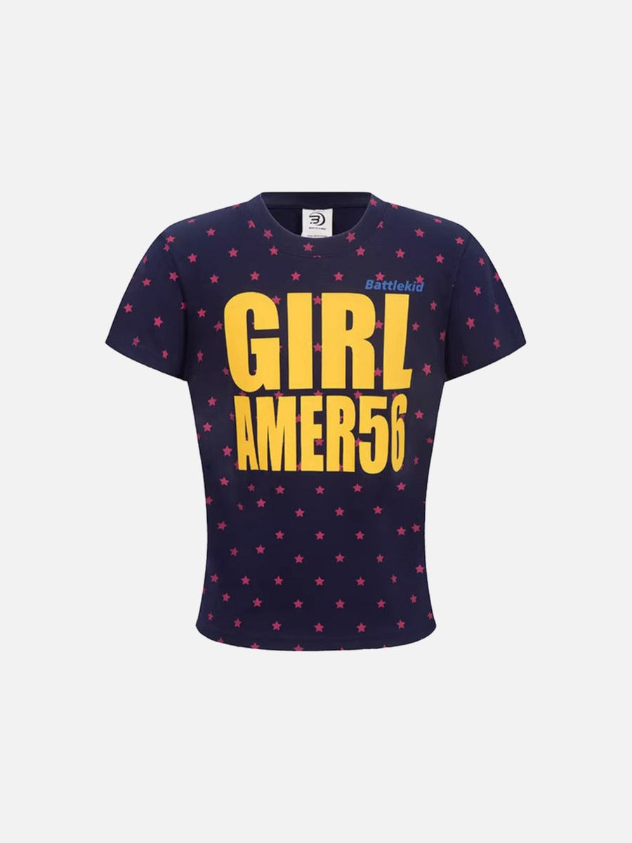 Star Print Crewneck Tee