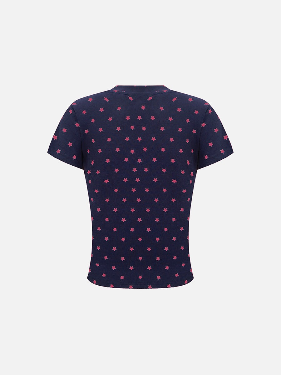 Star Print Crewneck Tee