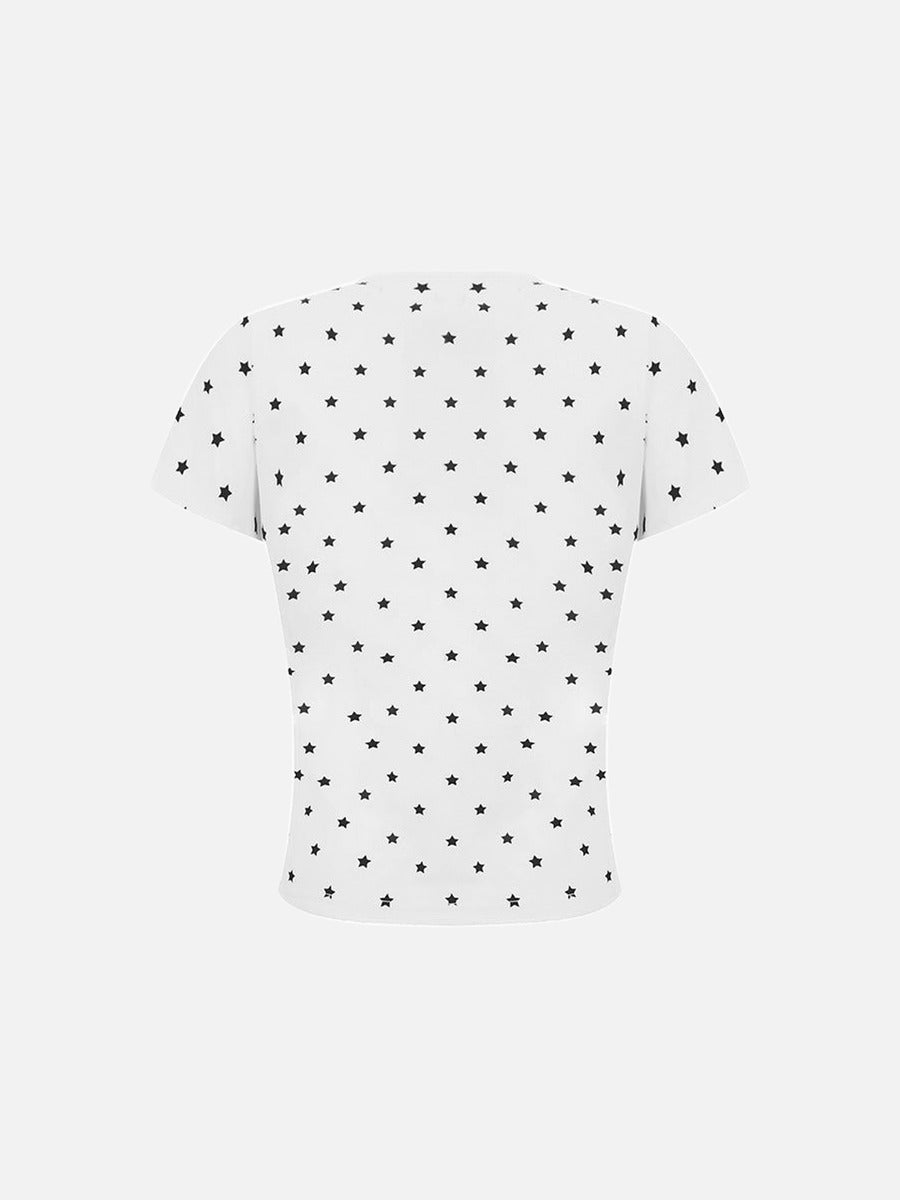Star Print Crewneck Tee