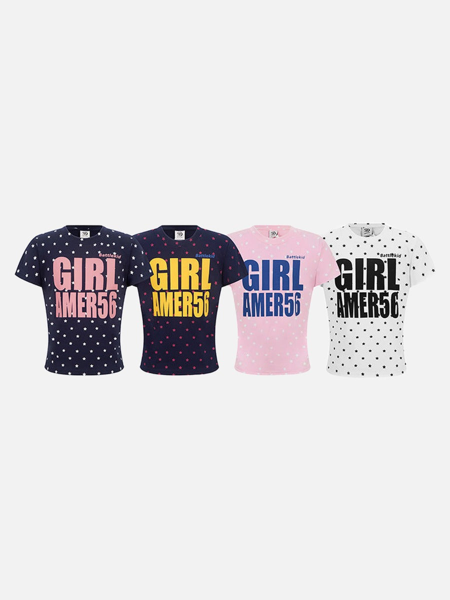 Star Print Crewneck Tee