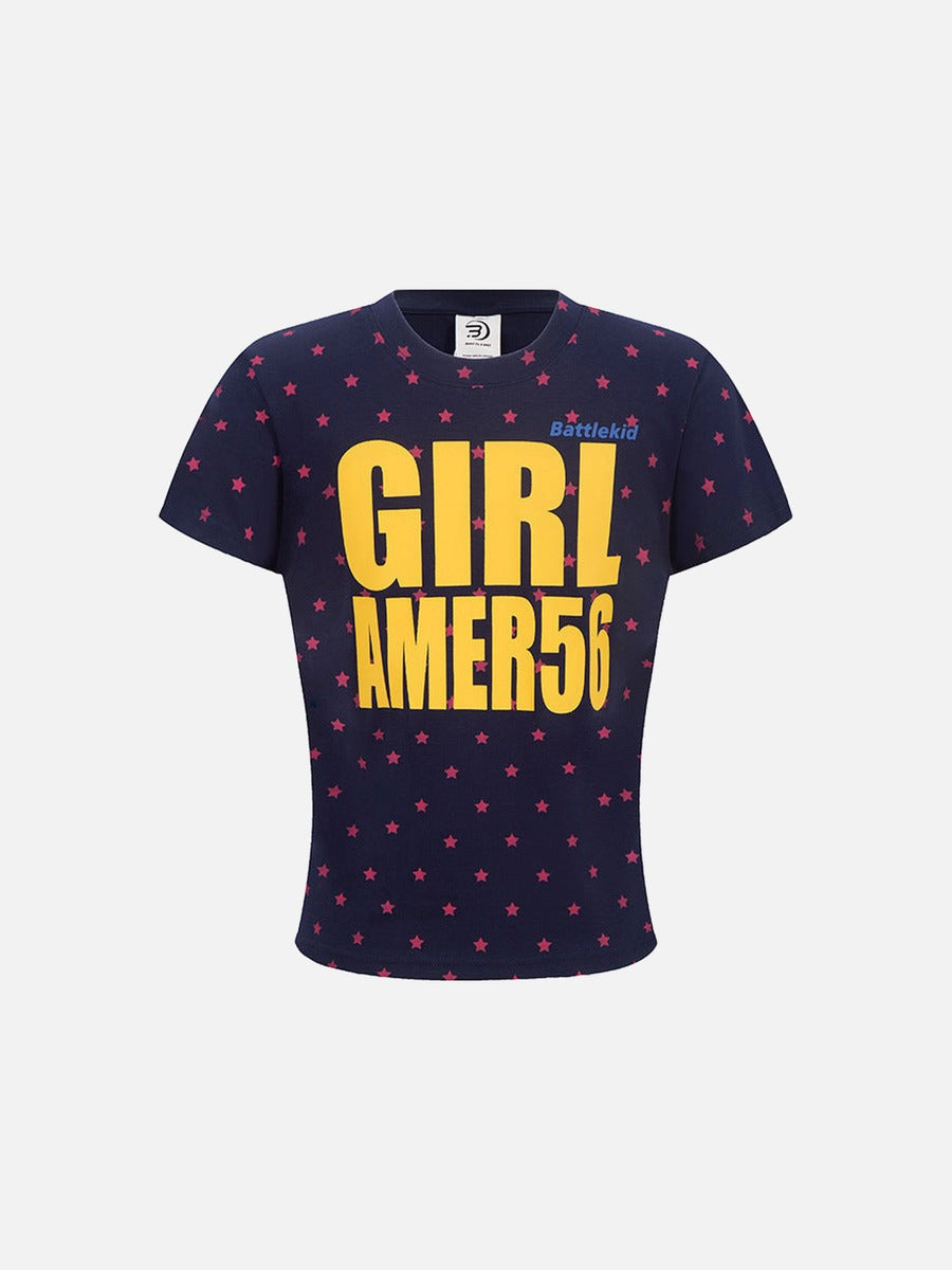 Star Print Crewneck Tee