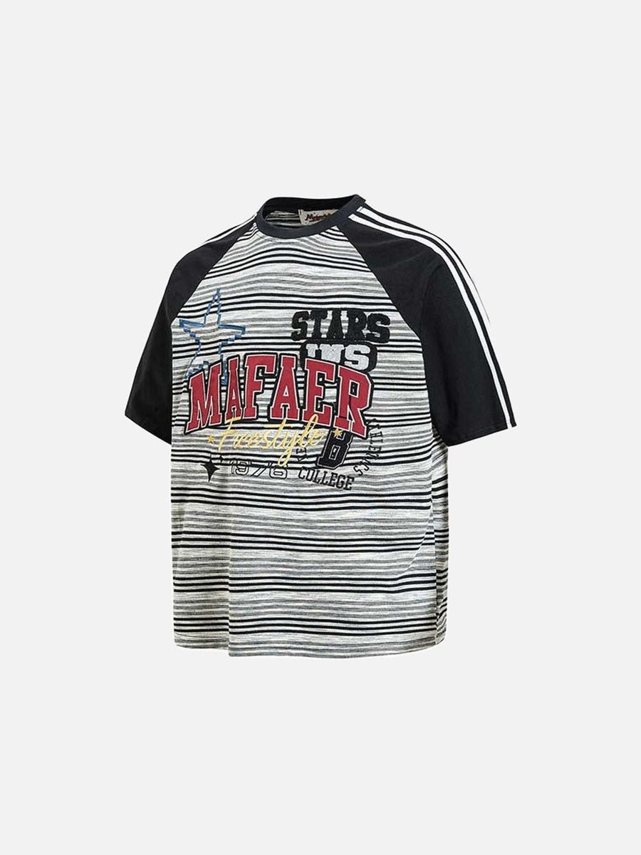 Camiseta extragrande con estrellas y barras