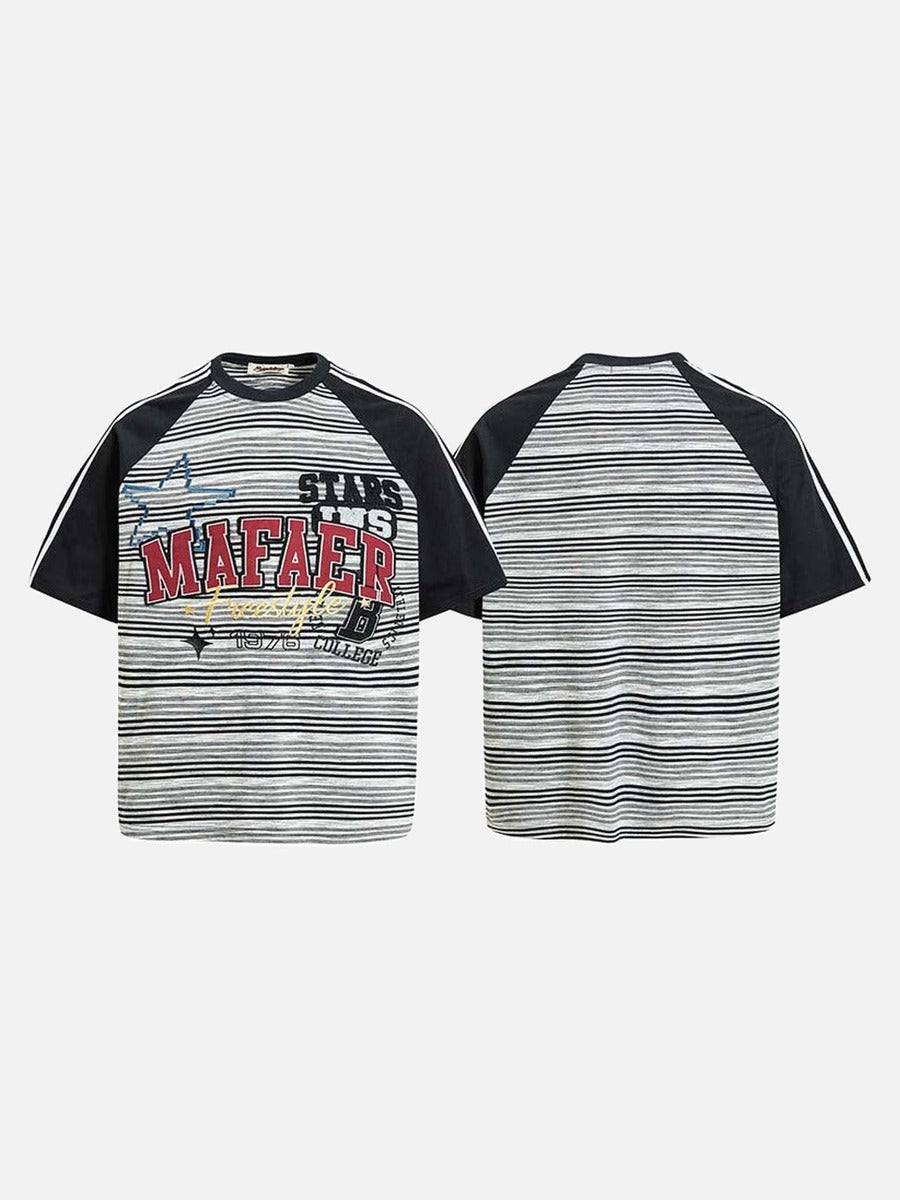 Camiseta extragrande con estrellas y barras