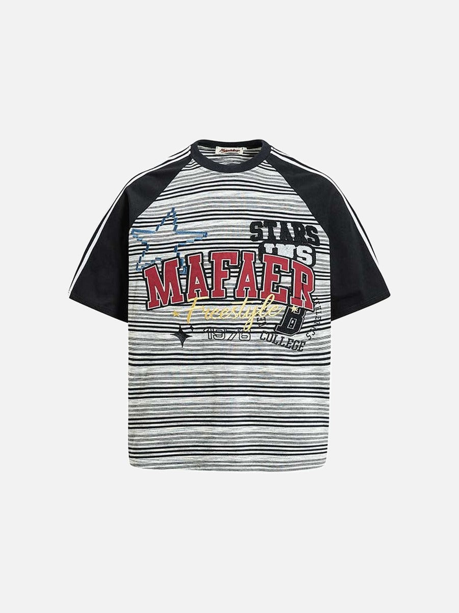 Camiseta extragrande con estrellas y barras