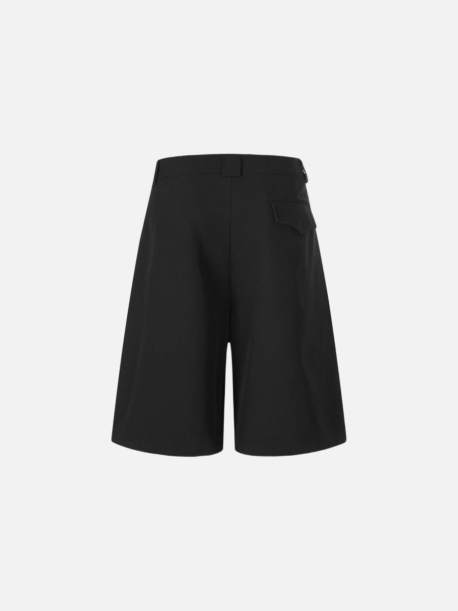 Pantalones cortos sastre de pernera ancha con detalle de cremallera