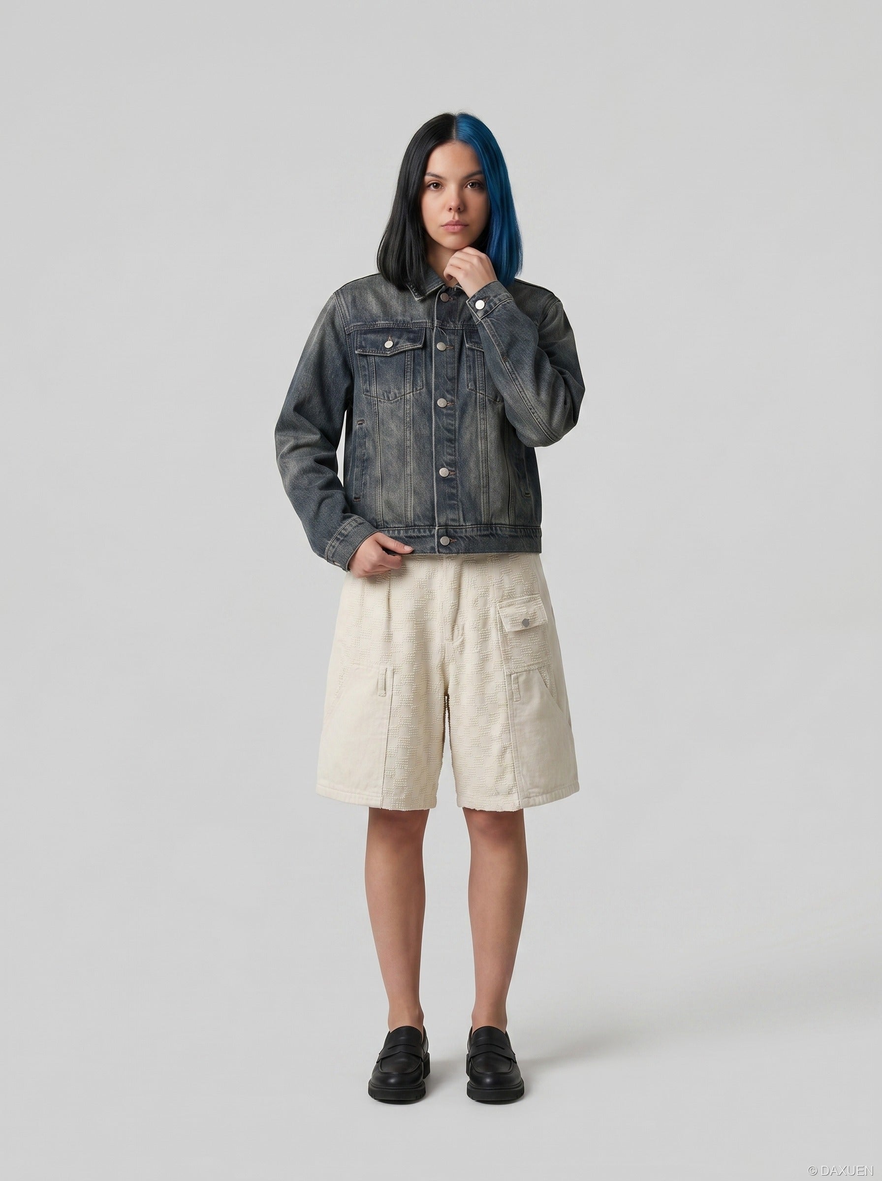 Textured Cargo Shorts for Street Style