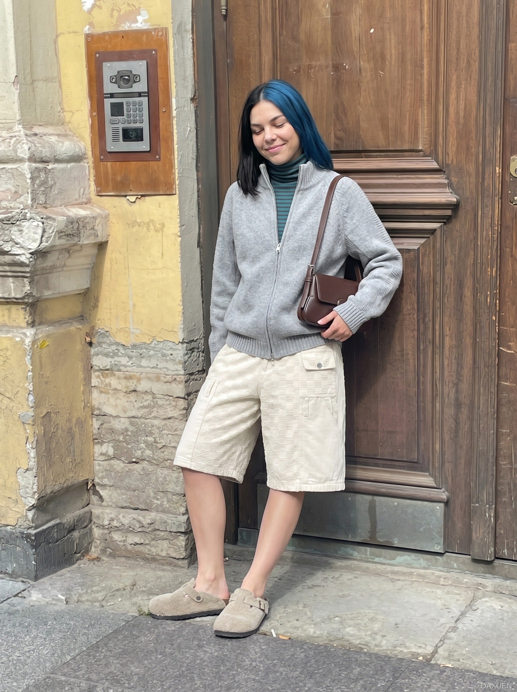 Textured Cargo Shorts for Street Style
