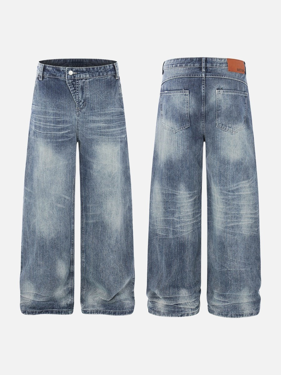 Vintage Vibe Wide-Leg Denim Jeans