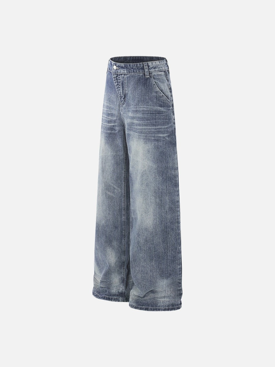 Vintage Vibe Wide-Leg Denim Jeans
