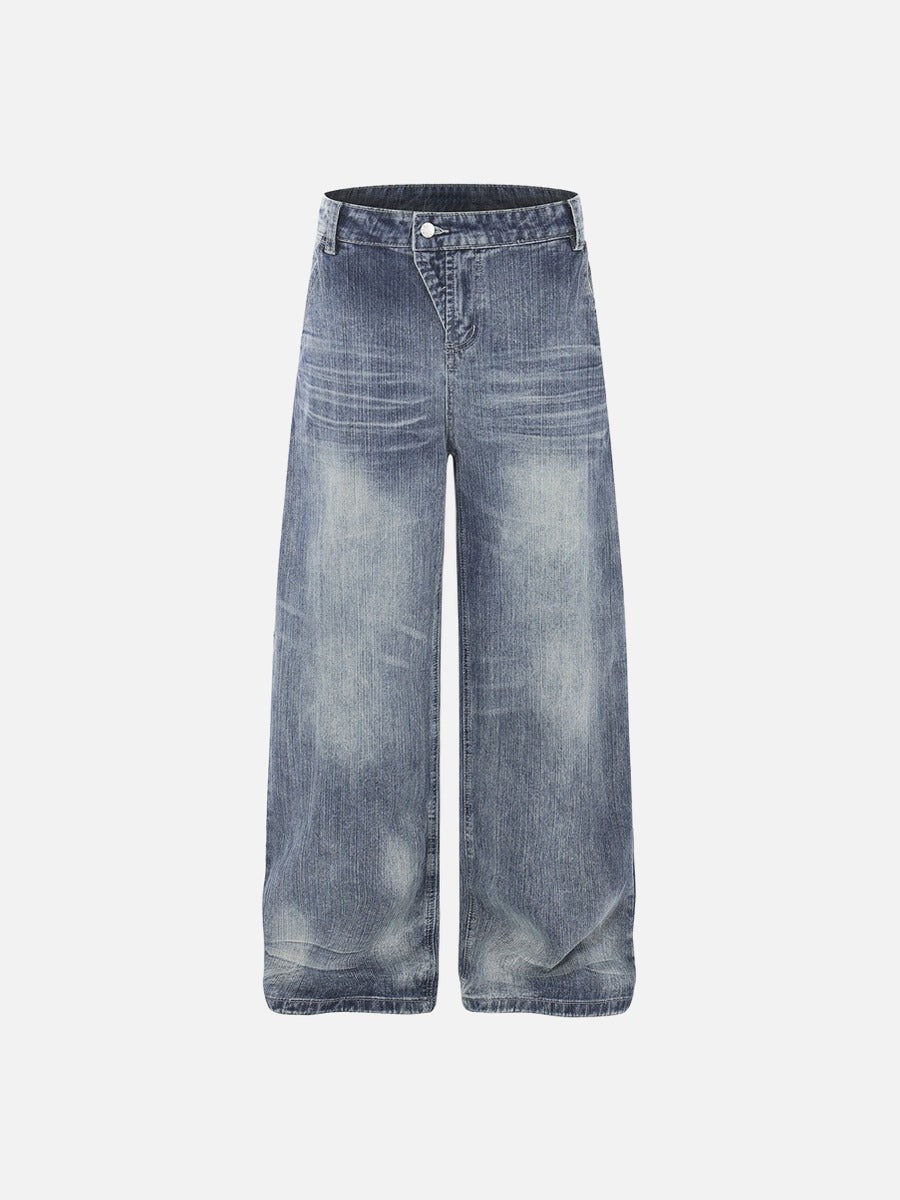 Vintage Vibe Wide-Leg Denim Jeans