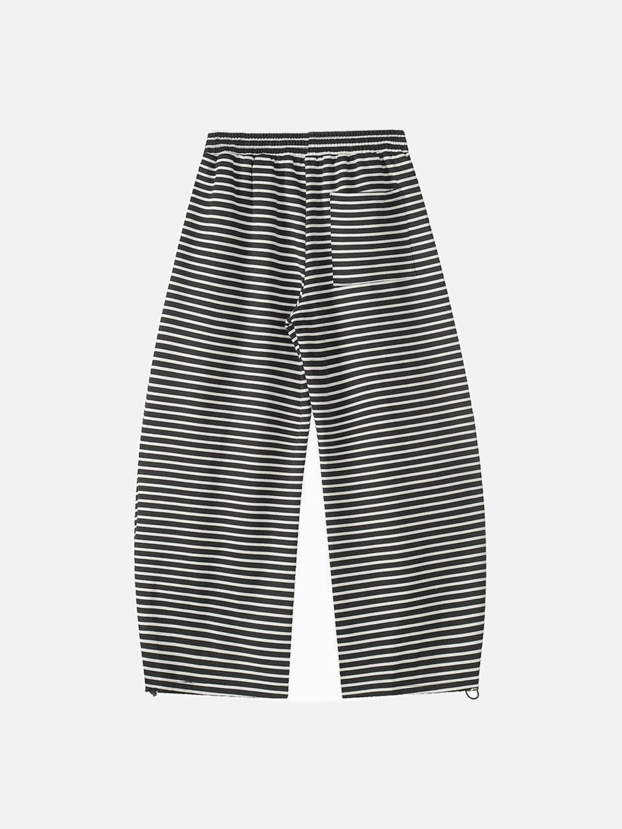 Pantalones de chándal de pierna ancha con rayas onduladas