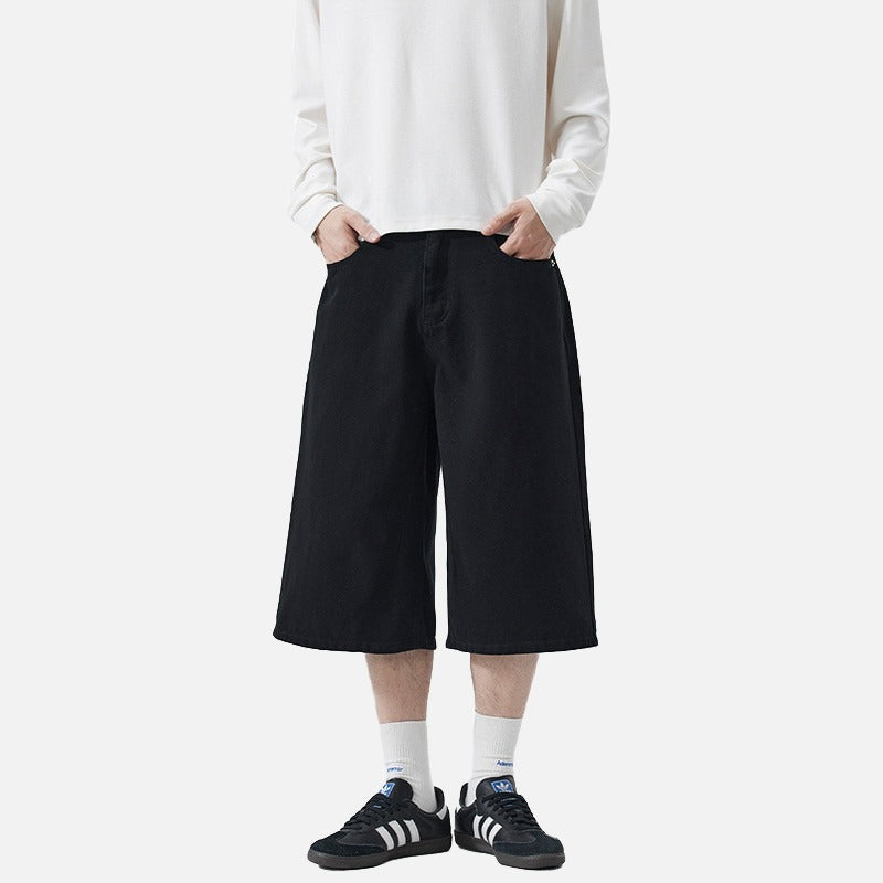 Pantalones cropped de pierna ancha para hombre
