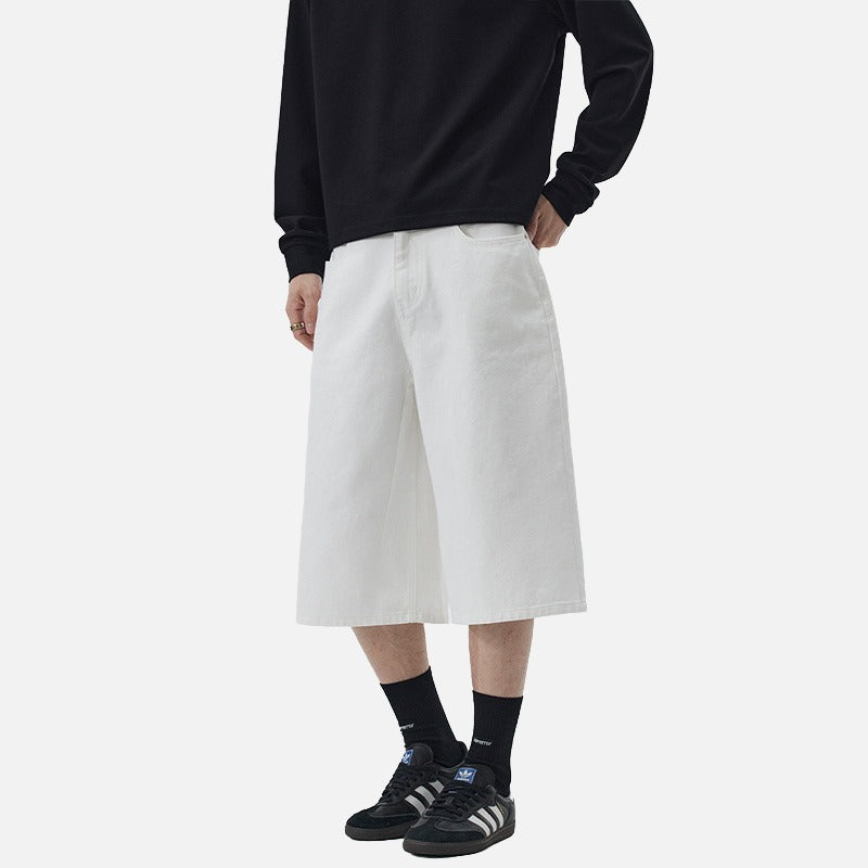 Pantalones cropped de pierna ancha para hombre