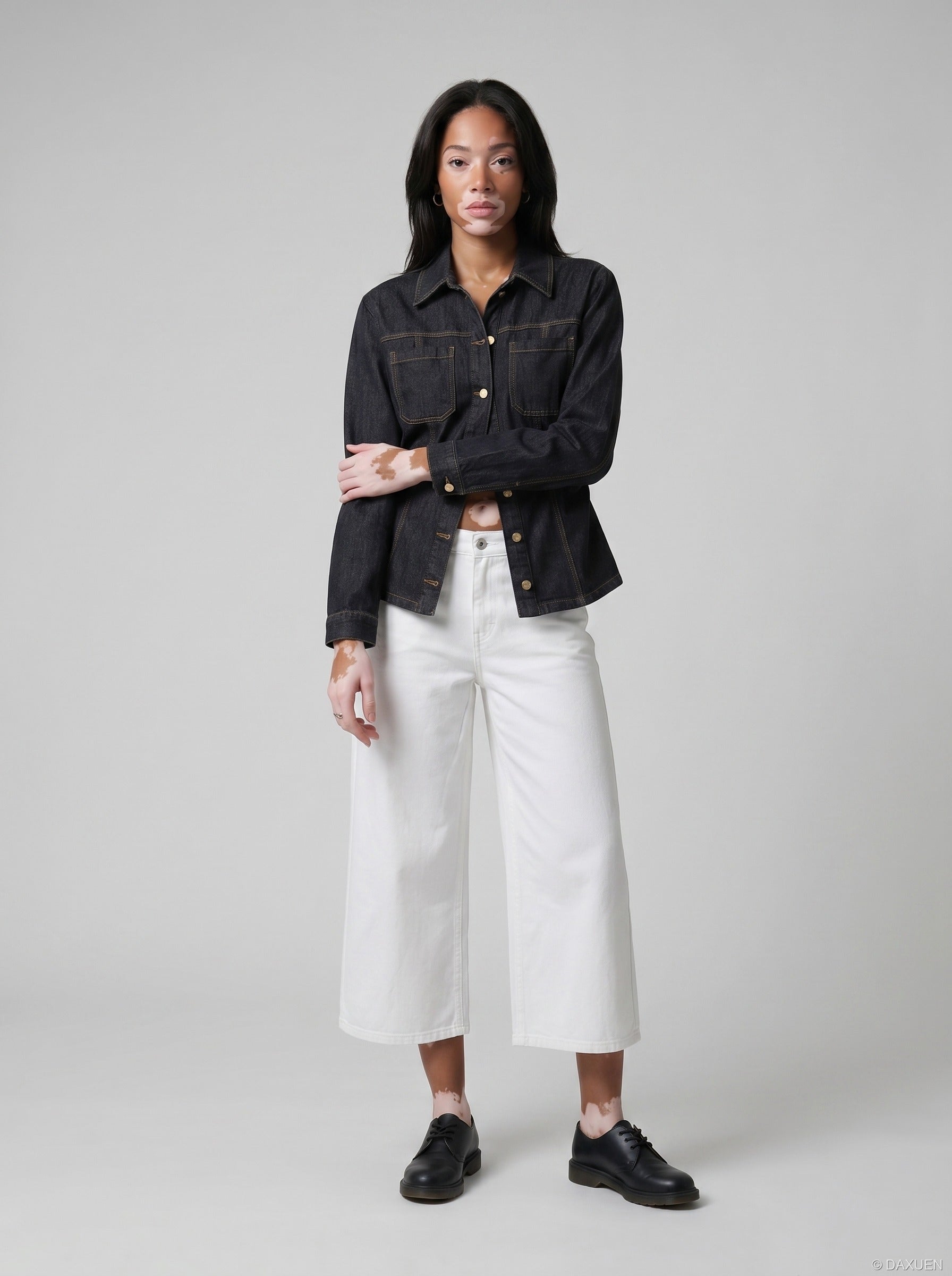 Pantalones cropped de pierna ancha para hombre