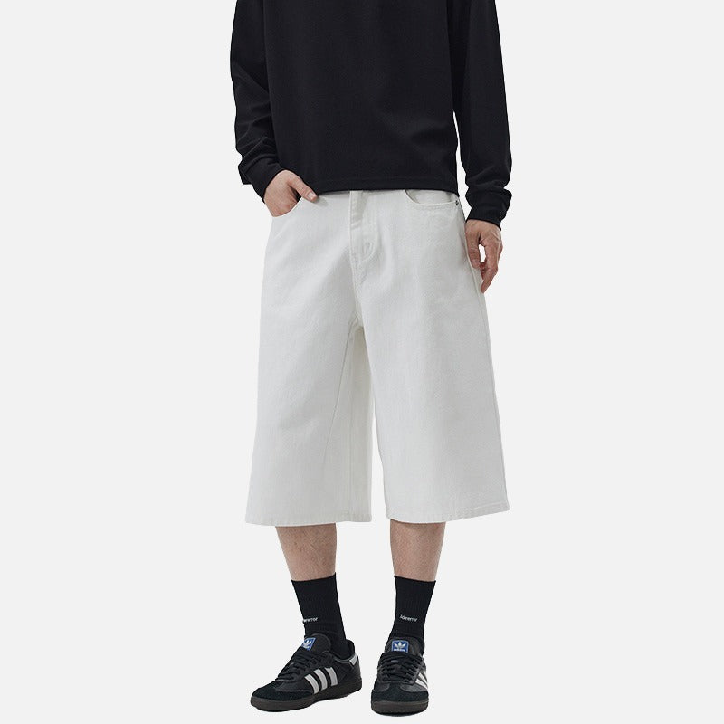 Pantalones cropped de pierna ancha para hombre