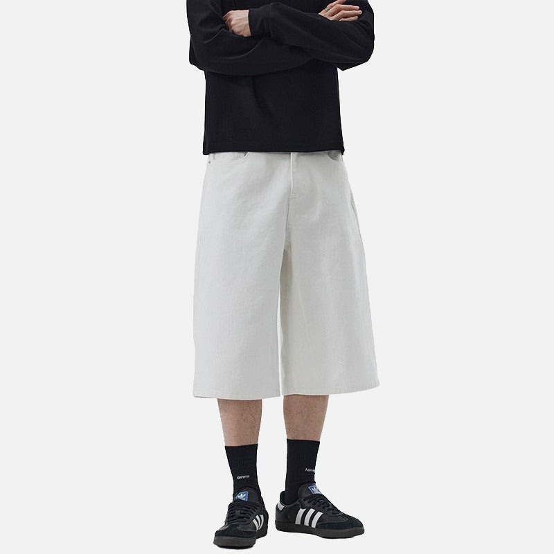 Pantalones cropped de pierna ancha para hombre