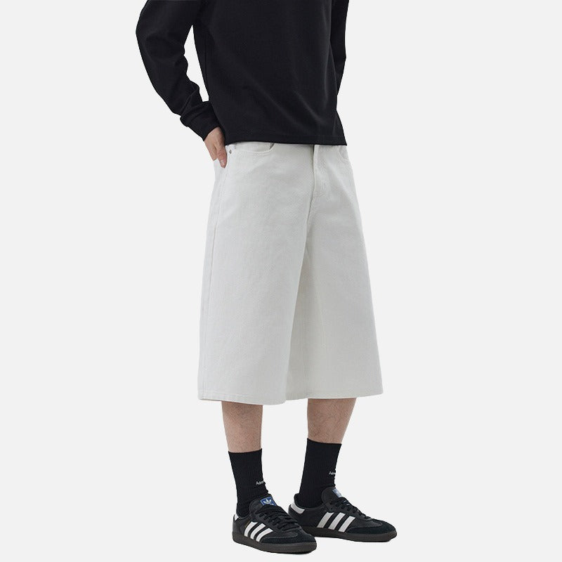 Pantalones cropped de pierna ancha para hombre