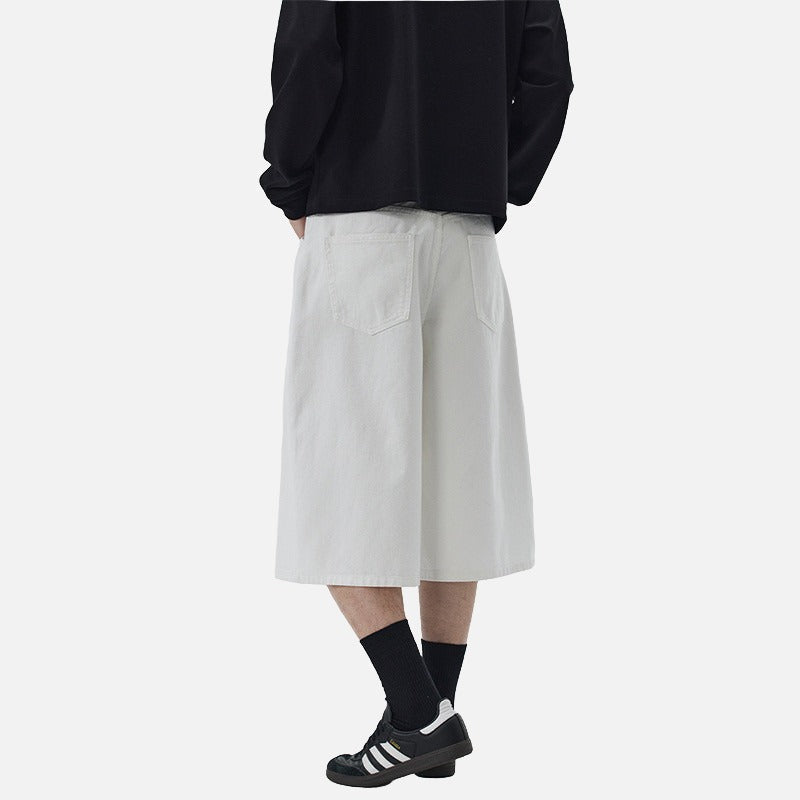 Pantalones cropped de pierna ancha para hombre