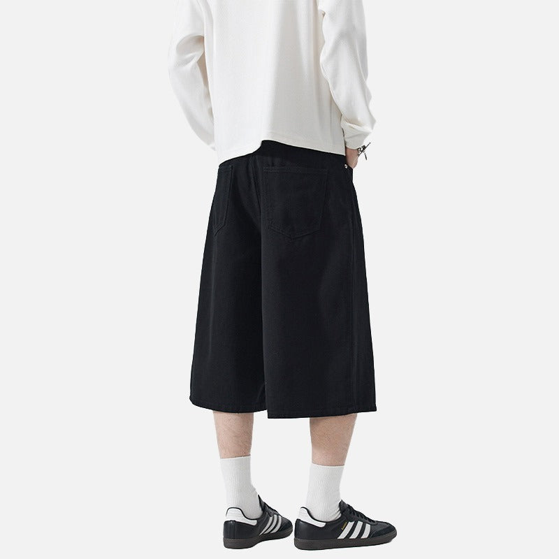 Pantalones cropped de pierna ancha para hombre