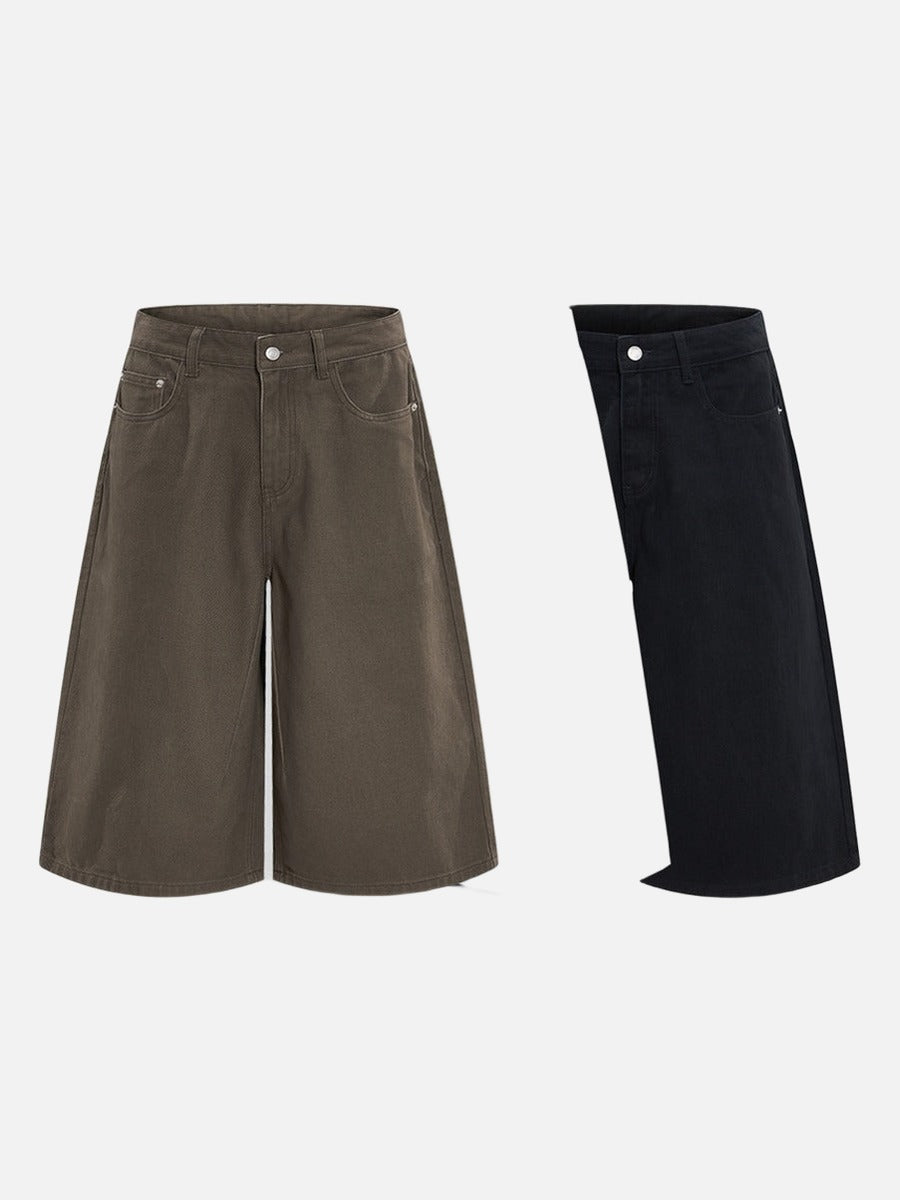 Pantalones cropped de pierna ancha para hombre