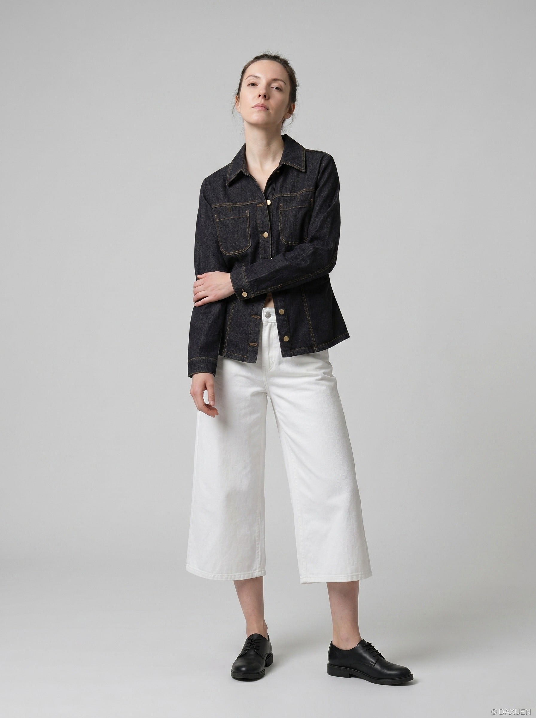 Pantalones cropped de pierna ancha para hombre
