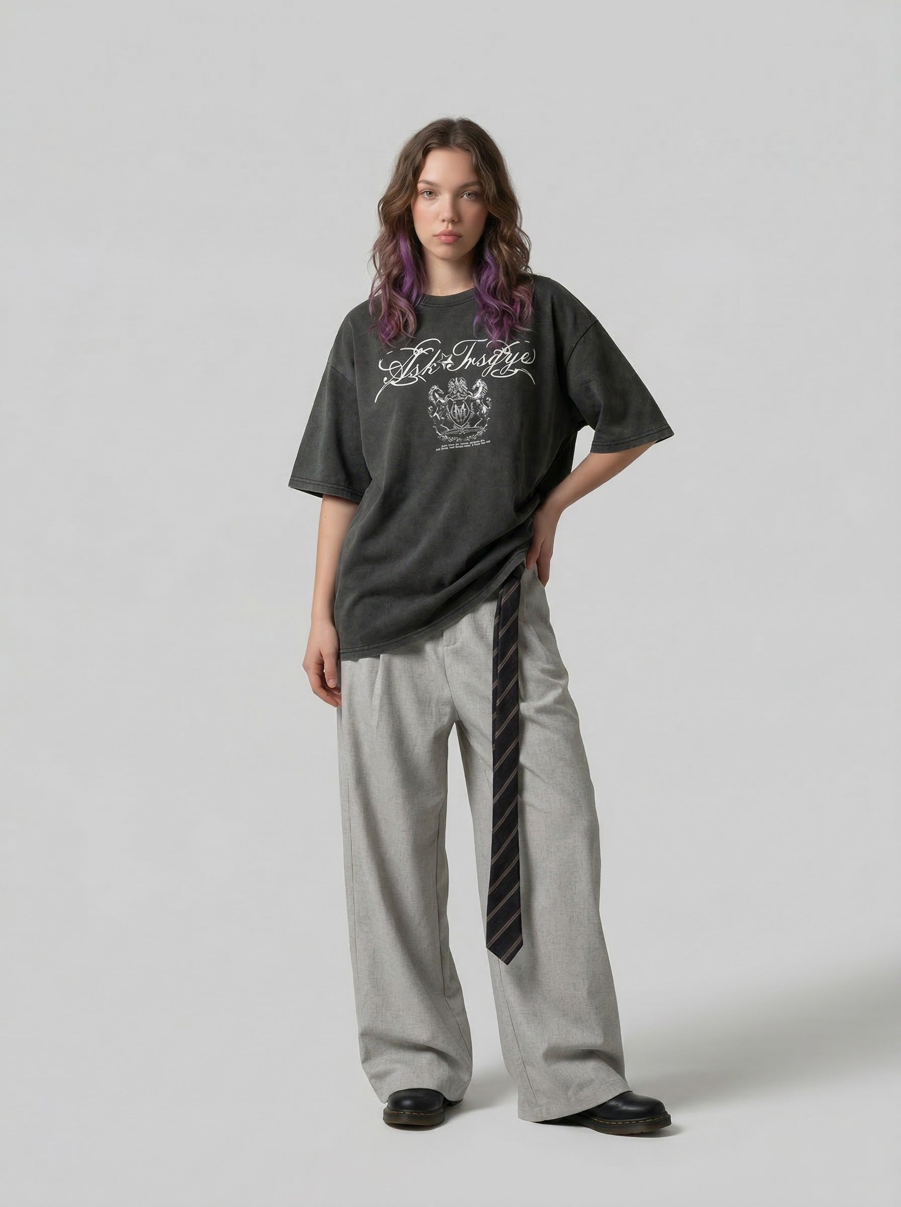 Preguntar a Tnsgye Script Oversized Tee